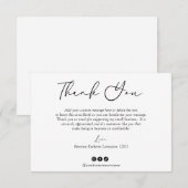 Minimalistisch Modern Eenvoudig Elegant Business Bedankkaart (Voorkant / Achterkant)