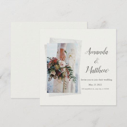 Minimalistisch modern, eenvoudig, elegant kaart (Voorkant / Achterkant)