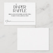 Minimalistisch Modern Eenvoudig Hart Luier Spel Informatiekaartje (Voorkant / Achterkant)