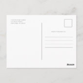Minimalistisch modern eenvoudig herdenkingsfotoboe briefkaart (Achterkant)