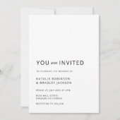 Minimalistisch Modern | Eenvoudig huwelijk reinige Kaart (Voorkant)