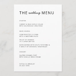 Minimalistisch Modern | Eenvoudig huwelijk reinige Menu