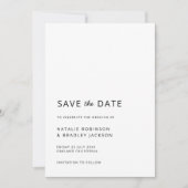 Minimalistisch Modern | Eenvoudig huwelijk reinige Save The Date (Voorkant)