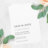 Minimalistisch Modern | Eenvoudig huwelijk reinige Save The Date
