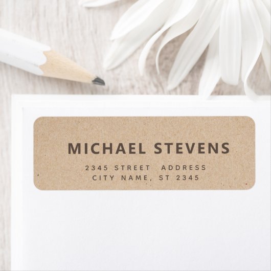 Minimalistisch modern eenvoudig karton etiket (Insitu)