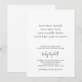 Minimalistisch modern eenvoudig koppel Baby shower Kaart (Voorkant / Achterkant)