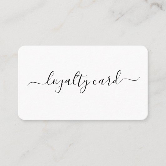 Minimalistisch Modern Eenvoudig Loyalty Kaart Hand Visitekaartje (Voorkant)
