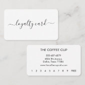 Minimalistisch Modern Eenvoudig Loyalty Kaart Hand Visitekaartje (Voorkant / Achterkant)