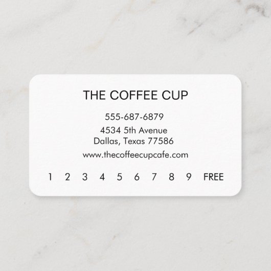 Minimalistisch Modern Eenvoudig Loyalty Kaart Hand Visitekaartje (Achterkant)