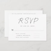 Minimalistisch modern Eenvoudig Memorial Antwoord (Voorkant / Achterkant)