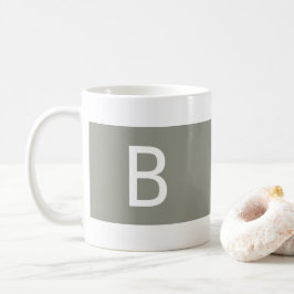 Minimalistisch Modern Eenvoudig Monogram Beginlett Koffiemok