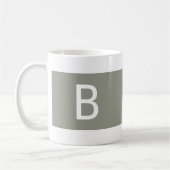 Minimalistisch Modern Eenvoudig Monogram Beginlett Koffiemok (Links)