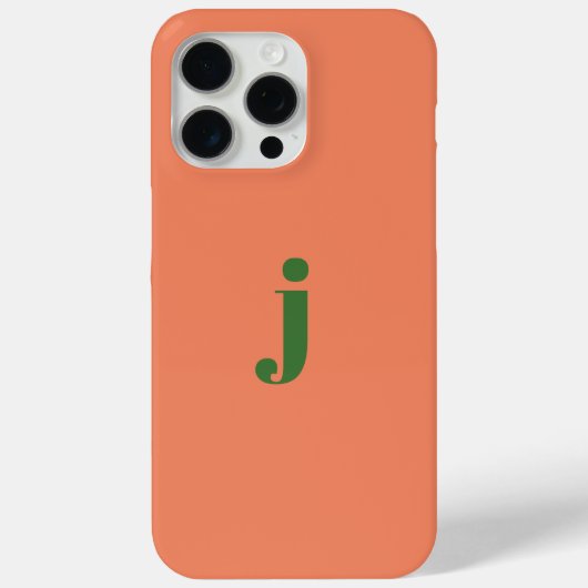 Minimalistisch modern eenvoudig monogram perzik Case-Mate iPhone case (Achterkant)