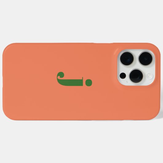 Minimalistisch modern eenvoudig monogram perzik Case-Mate iPhone case (Achterkant (horizontaal))