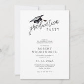 Minimalistisch Modern Eenvoudig Pet Afstudeerfeest Kaart (Voorkant)