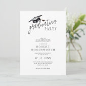 Minimalistisch Modern Eenvoudig Pet Afstudeerfeest Kaart (Staand voorkant)