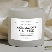 Minimalistisch Modern Eenvoudig Product Kaarsetike Voedselcontainer Etiket