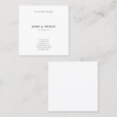 Minimalistisch Modern Eenvoudig Professioneel Eleg Vierkante Visitekaartje (Voorkant / Achterkant)