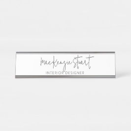 Minimalistisch modern eenvoudig professioneel scri bureau naambordje