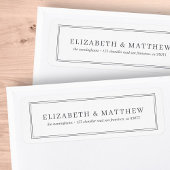 Minimalistisch modern, eenvoudig retouradres etiket