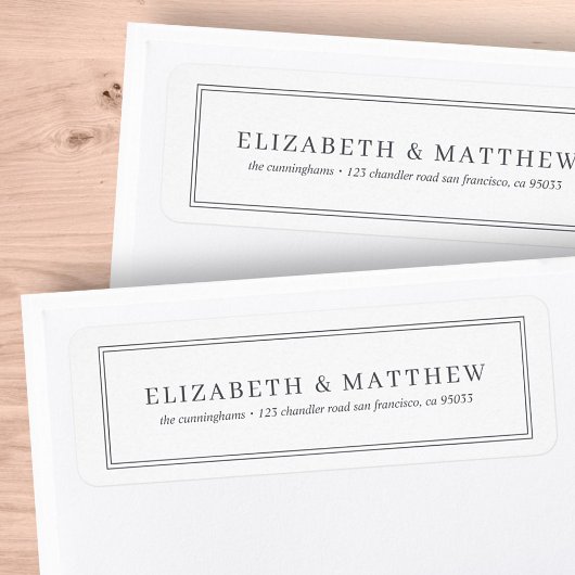 Minimalistisch modern, eenvoudig retouradres etiket