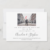 Minimalistisch modern Eenvoudig Stijlvol 2-fotohuw Save The Date (Achterkant)