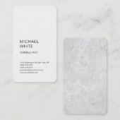 Minimalistisch modern, eenvoudig verticaal wit visitekaartje (Voorkant / Achterkant)