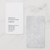 Minimalistisch modern, eenvoudig verticaal wit visitekaartje (Voorkant / Achterkant)