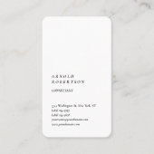Minimalistisch modern, eenvoudig verticaal wit visitekaartje (Voorkant)