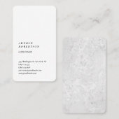 Minimalistisch modern, eenvoudig verticaal wit visitekaartje (Voorkant / Achterkant)