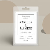 Minimalistisch Modern Eenvoudig Wax Smelt Productl Voedselcontainer Etiket