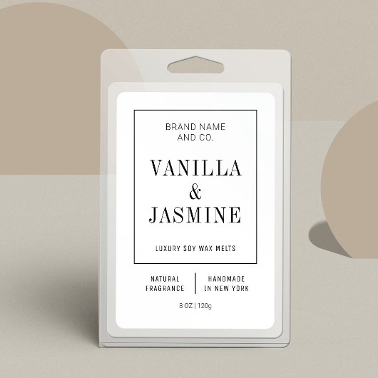 Minimalistisch Modern Eenvoudig Wax Smelt Productl Voedselcontainer Etiket