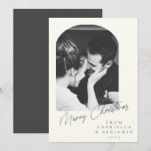 Minimalistisch modern Elegant aangepast kerstfeest Feestdagenkaart (Voorkant / Achterkant)