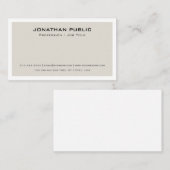 Minimalistisch modern elegant beige vormgeving met visitekaartje (Voorkant / Achterkant)