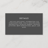 Minimalistisch modern Elegant Black and White Wedd Informatiekaartje (Voorkant)