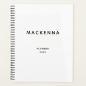 Minimalistisch modern Elegant Black White, speciaa Planner (Voorkant)