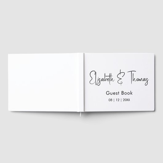 Minimalistisch modern elegant eenvoudig gastenboek (Volledig)