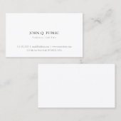 Minimalistisch Modern Elegant Eenvoudige Sjabloon Visitekaartje (Voorkant / Achterkant)
