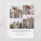 Minimalistisch modern elegant kerstscript feestdagenkaart (Achterkant)