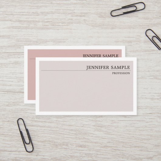 Minimalistisch Modern Elegant  kleuren Visitekaartje (Voorkant / Achterkant in situ)