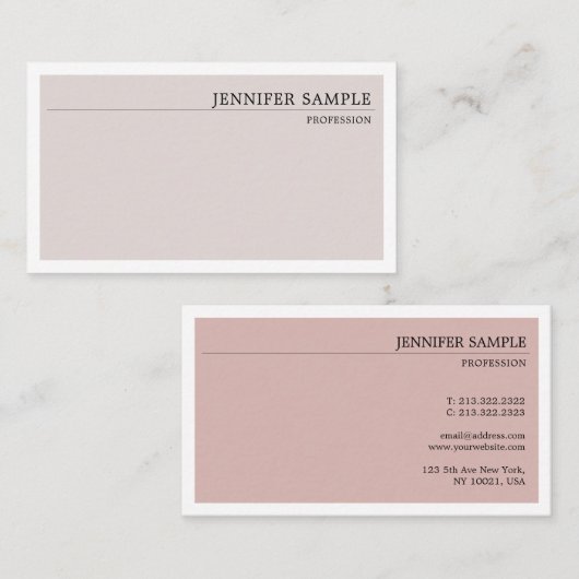 Minimalistisch Modern Elegant  kleuren Visitekaartje (Voorkant / Achterkant)