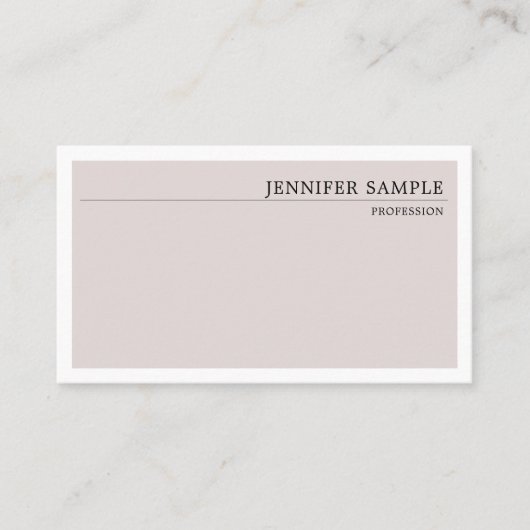 Minimalistisch Modern Elegant  kleuren Visitekaartje (Voorkant)
