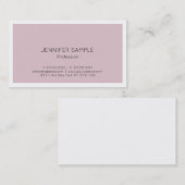 Minimalistisch, modern, elegant kleurenvlak visitekaartje (Voorkant / Achterkant)