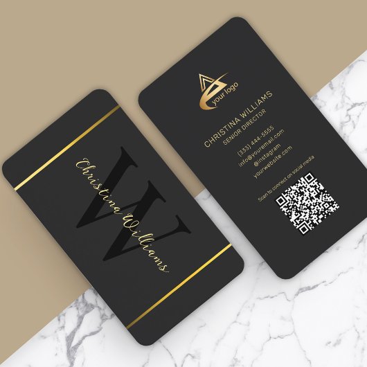 Minimalistisch Modern Elegant Monogram Professiona Visitekaartje