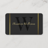 Minimalistisch Modern Elegant Monogram Professiona Visitekaartje (Voorkant)