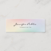 Minimalistisch modern, elegant professioneel kleur mini visitekaartje (Voorkant)