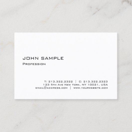 Minimalistisch modern, elegant professioneel ontwe visitekaartje (Voorkant)