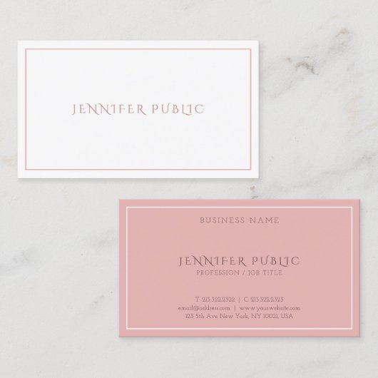 Minimalistisch modern, elegant professioneel ontwe visitekaartje (Voorkant / Achterkant)