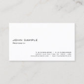 Minimalistisch modern elegant professioneel wit visitekaartje (Voorkant)