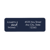 Minimalistisch modern elegant retour adres label (Voorkant)